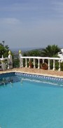 the pool has spectacular views